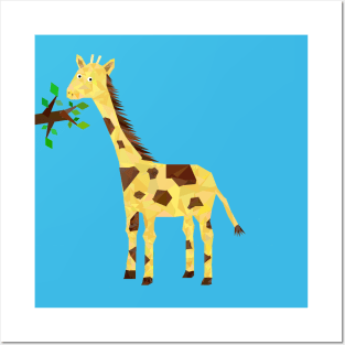 Geometric giraffe Posters and Art